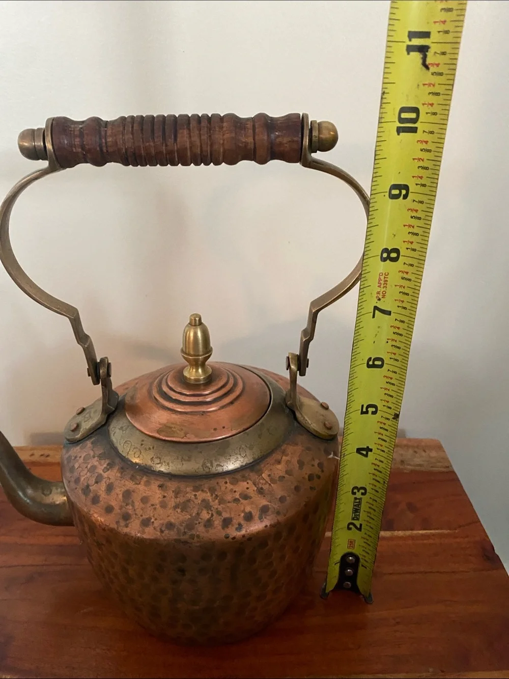 Vintage hammered copper